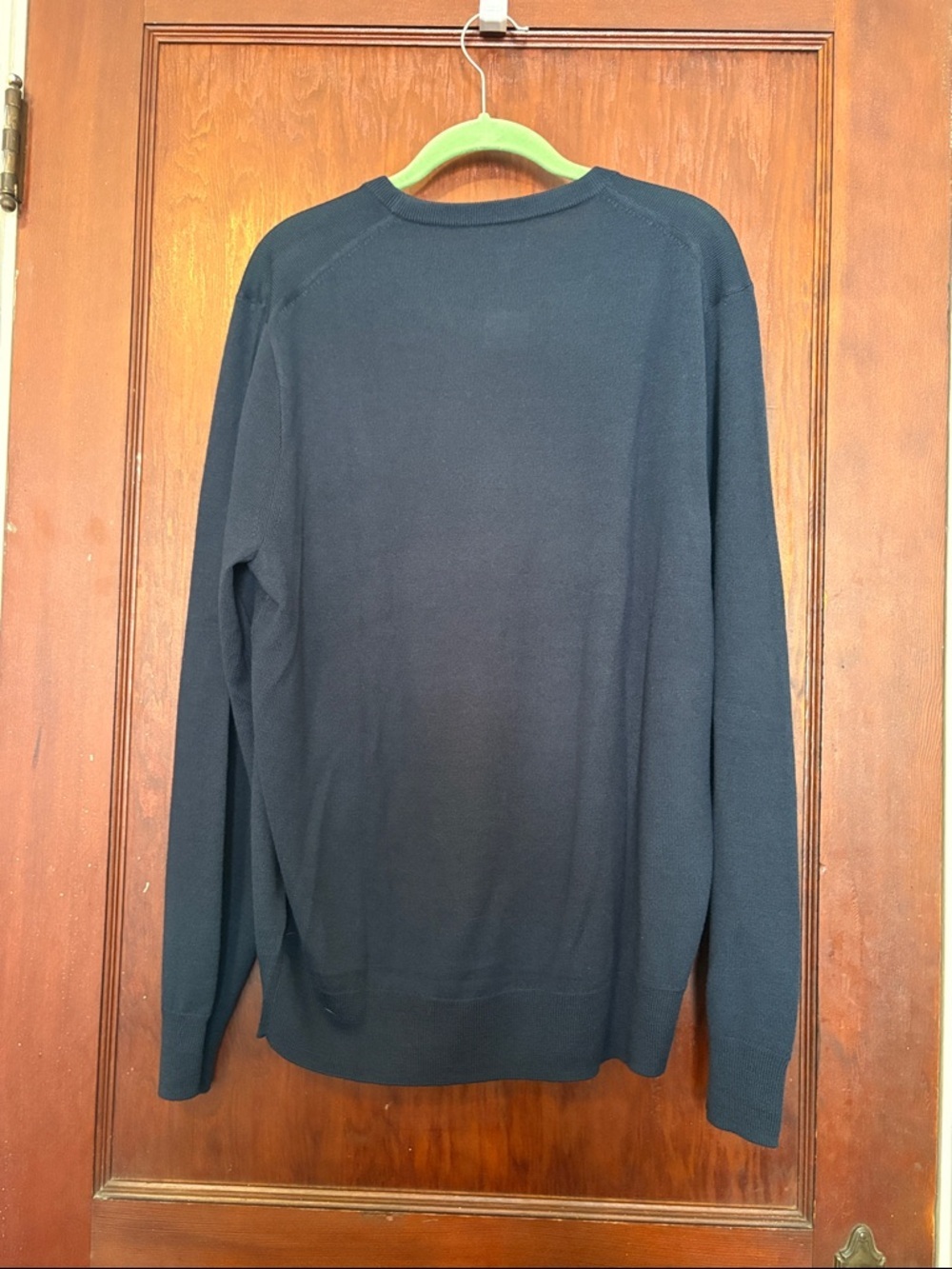 J. Crew Men's Crewneck Sweater in Navy Blue Merino Blend - Picture 4 of 6